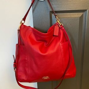 Genuine leather COACH Red Handbag